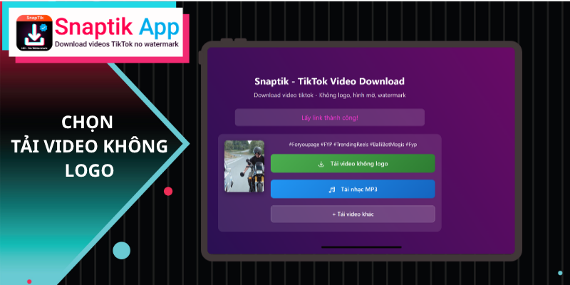 Premi Download e scegli il formato del video